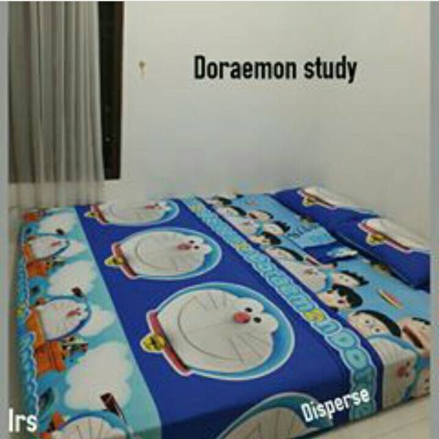 Sprei karakter doraemon hello kitty