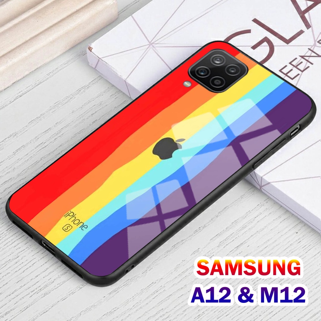Softcase Glass Kaca SAMSUNG A12 , M12 - Casing HP SAMSUNG A12 , M12 [ S19 ].