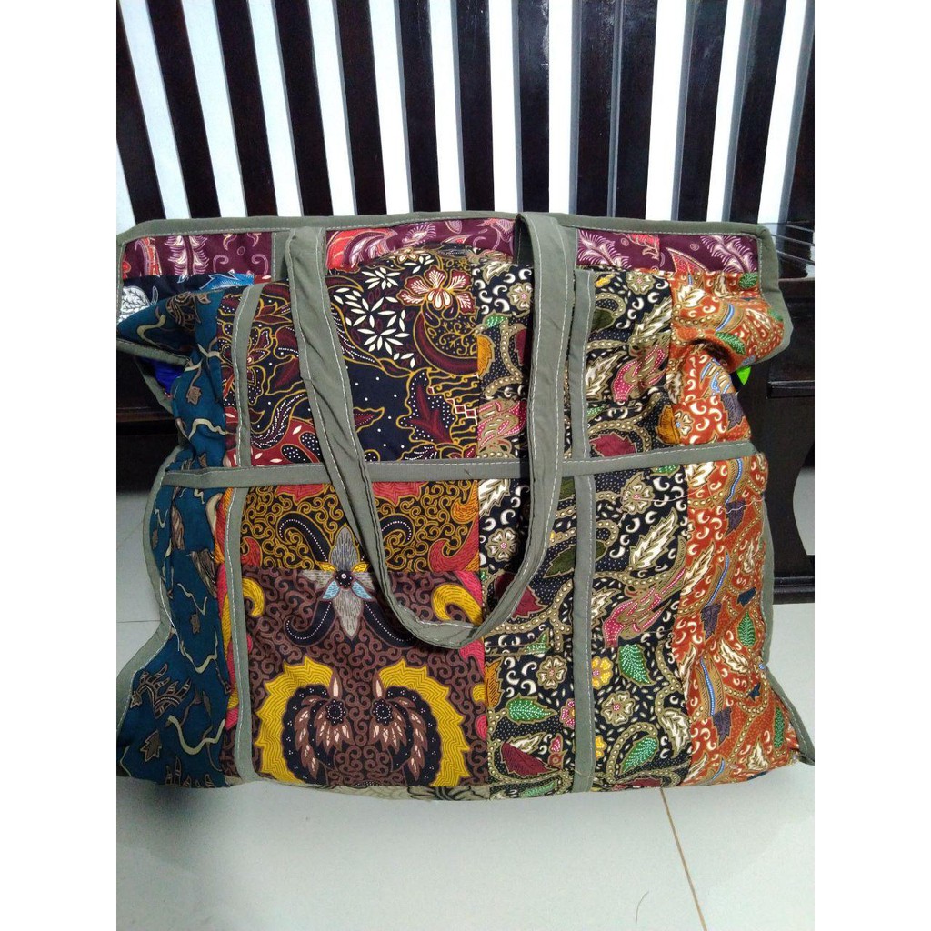 TAS LAUNDRY JUMBO BATIK MURAH - TAS BELANJA BESAR JUMBO BATIK WANITA - KAIN PERCA - DARI KAIN PERCA - KAIN PERCA MURAH