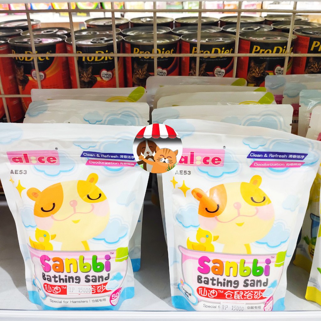 Pasir Mandi Hamster Alice Sanbbi Bathing Sand 500gr - Pasir Wangi Hamster