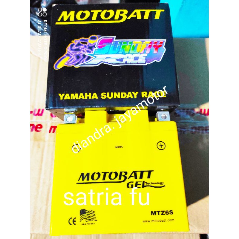 aki kering suzuki satria fu motbatt gtz6s