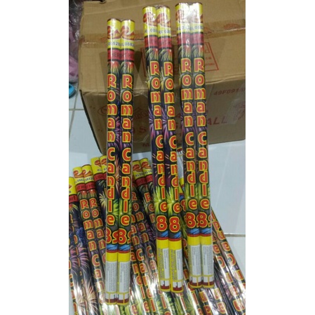 1 batang Kembang api roman candle 8 shot ukuran 8``