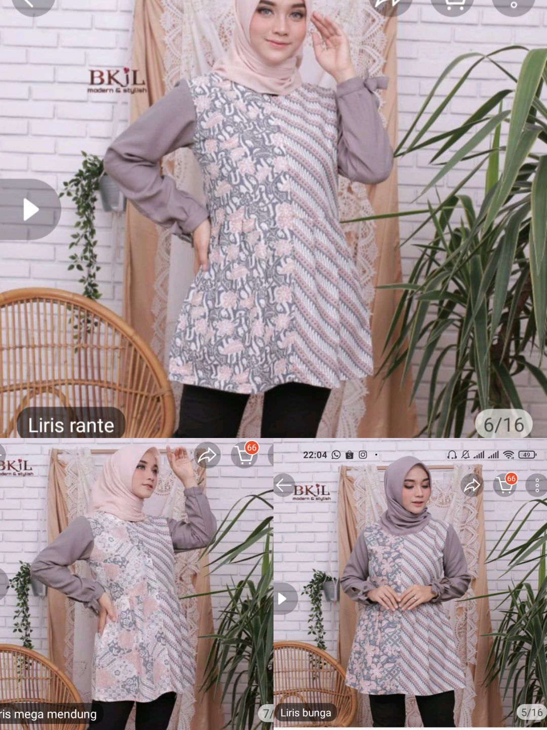 Atasan Batik Wanita Ppbtk07 Modern Batik Murah Cassual Atasanbatik Wanitabatik /atasanwanita...