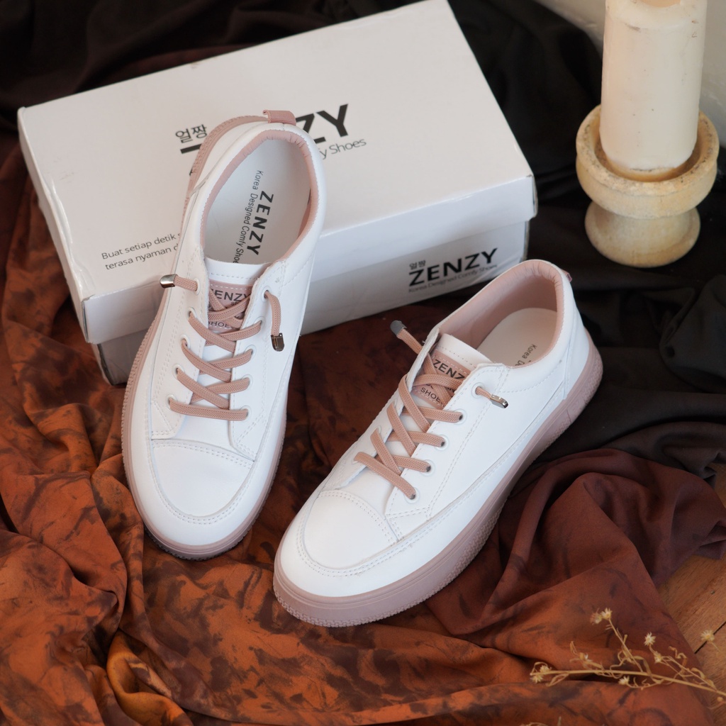 Zenzy Lovas Shoes Korea Inspired - Sepatu Casual Comfy PU Karet Premium-4