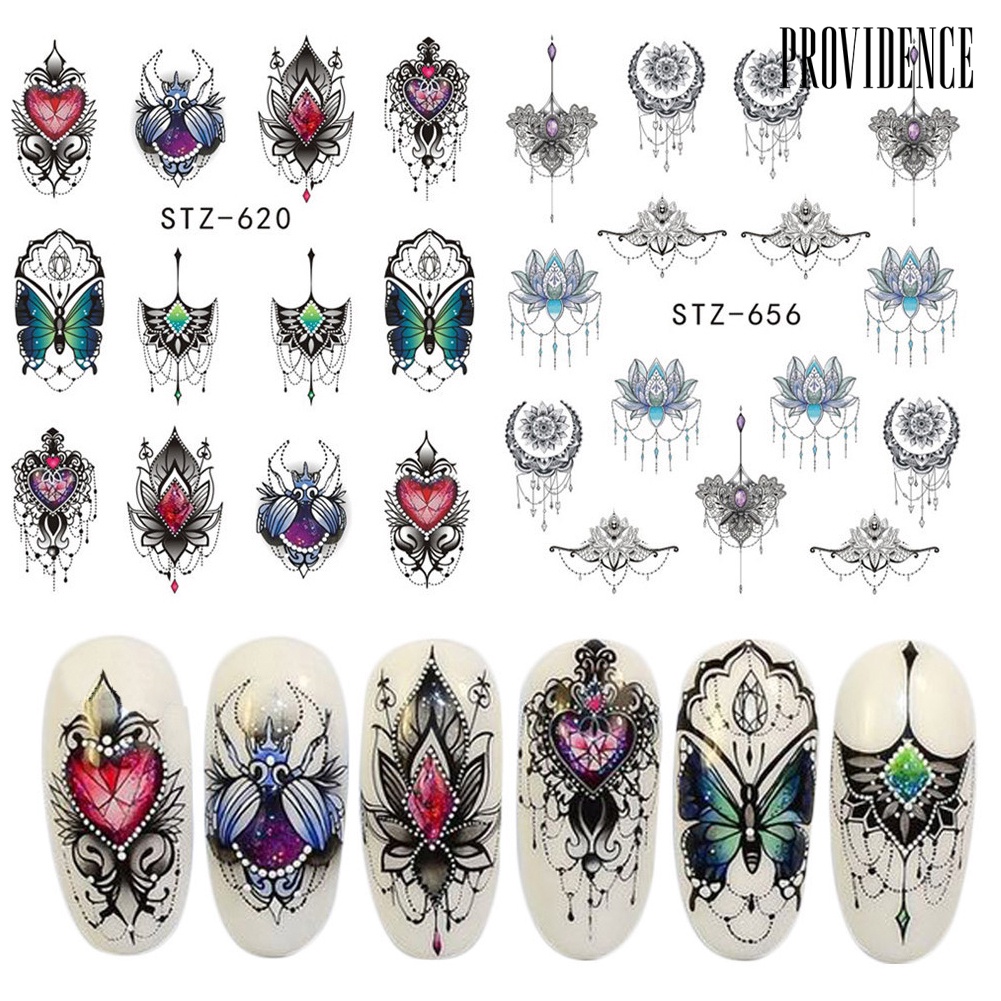 Providence Lovely Butterfly Chandelier Petal Nail Art Sticker Water Transfer Decal Manicure