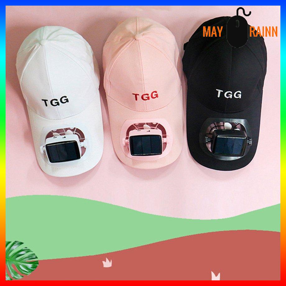 Topsummer Usb Fan Sunscreen Sun Shade Hat Usb Fan Solar Solar Fan Hat Unisex Caps Shopee Indonesia