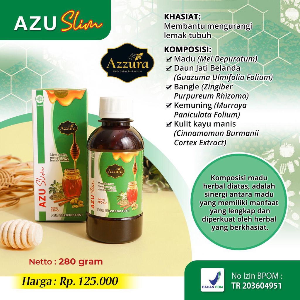 

Madu Azuslim 280gr Madu Teman diet madu Azzura