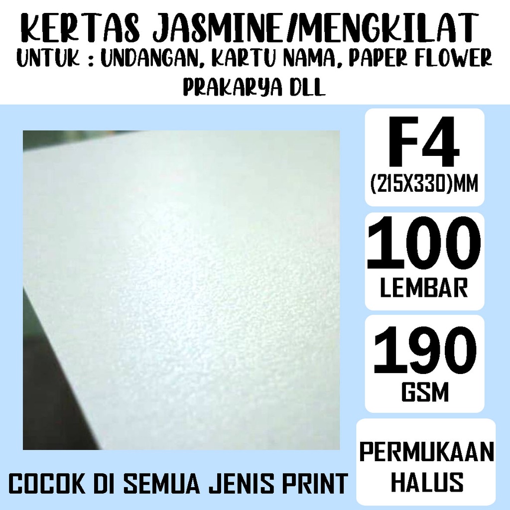 

KERTAS JASMINE F4 MURAH / KERTAS UNDANGAN / KERTAS FLOWER PAPER