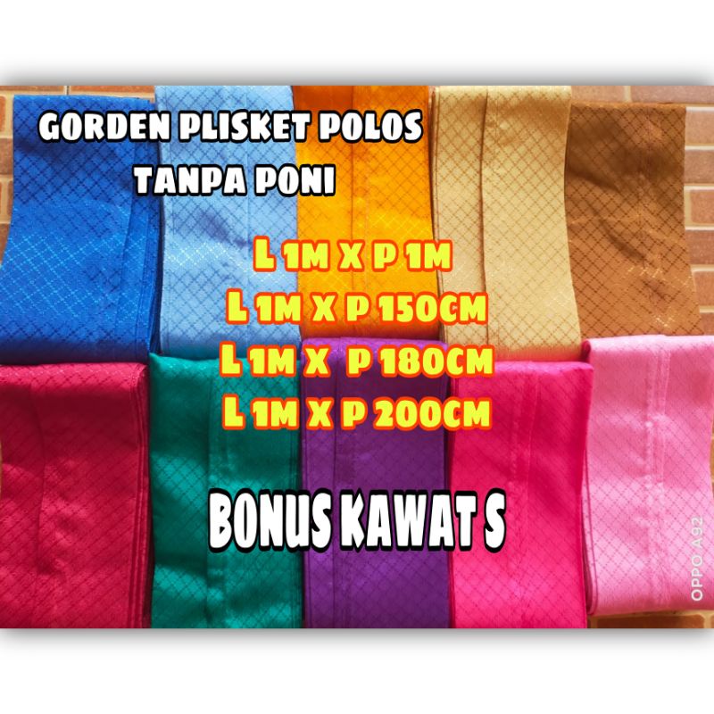 Gorden plisket polos/Korden Wajik/Horden Pintu jendela /Horden murah/gorden polos murah/gorden jende