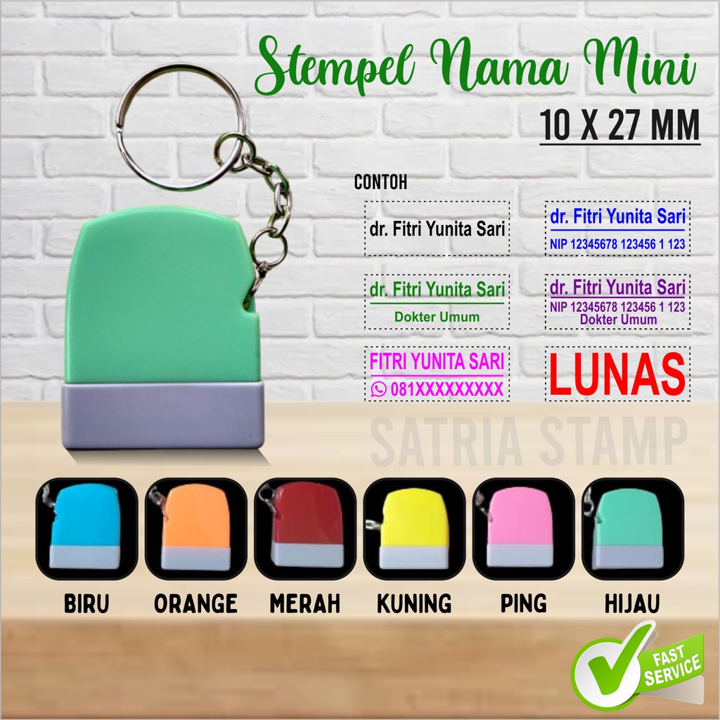 

Stempel Nama Dokter Bidan Perawat Apoteker HP WA Stampel Usaha Toko Lunas Konter Gantungan Kunci1027
