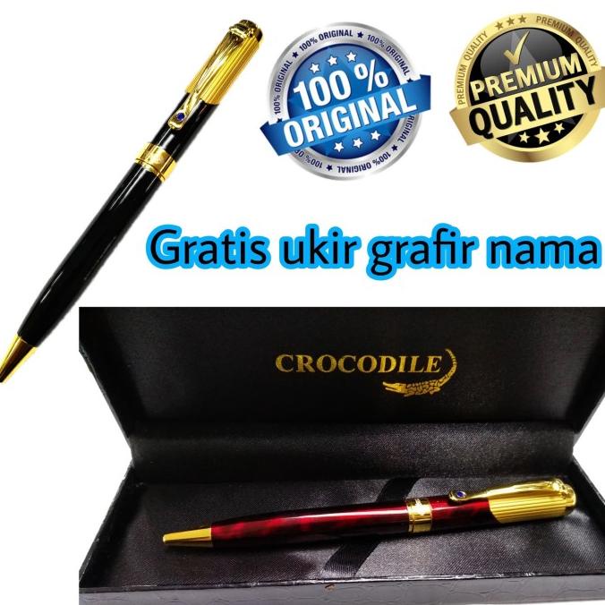 

Pulpen mewah crocodile gratis grafir nama bukan parker montblanc