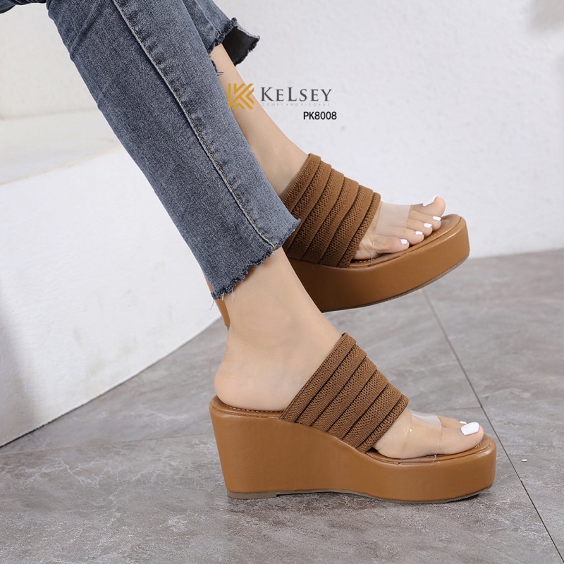 (GRATIS ALAS KAKI) Nicole Sandal Wedges Wanita Selop Kelsey Pk8008