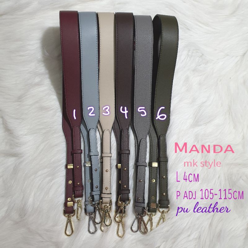 Manda adjustable plain bag strap / long strap / tali tas