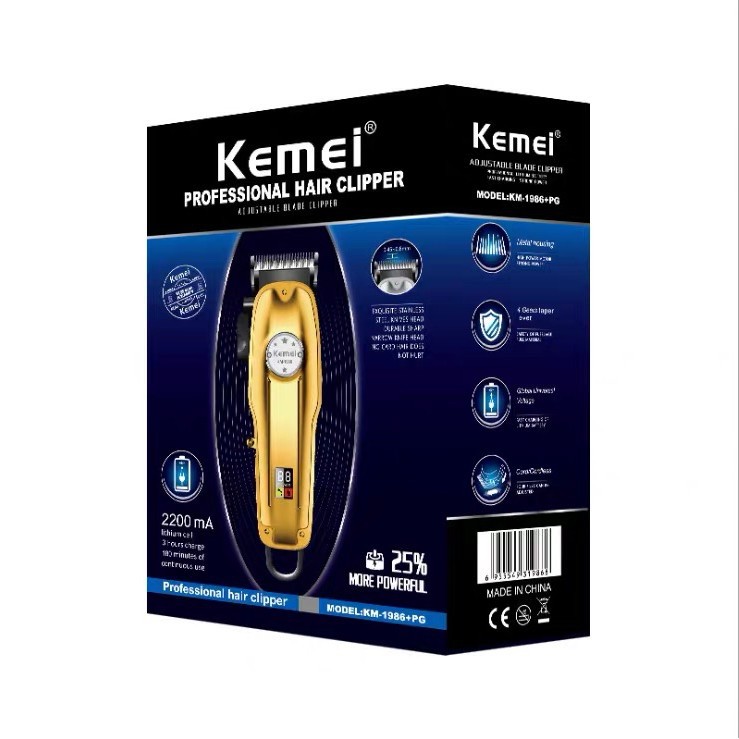 Kemei KM 1986 PG Alat Cukur Rambut Hair Clipper Professional Full Metal Cukuran Kemei KM-1986PG