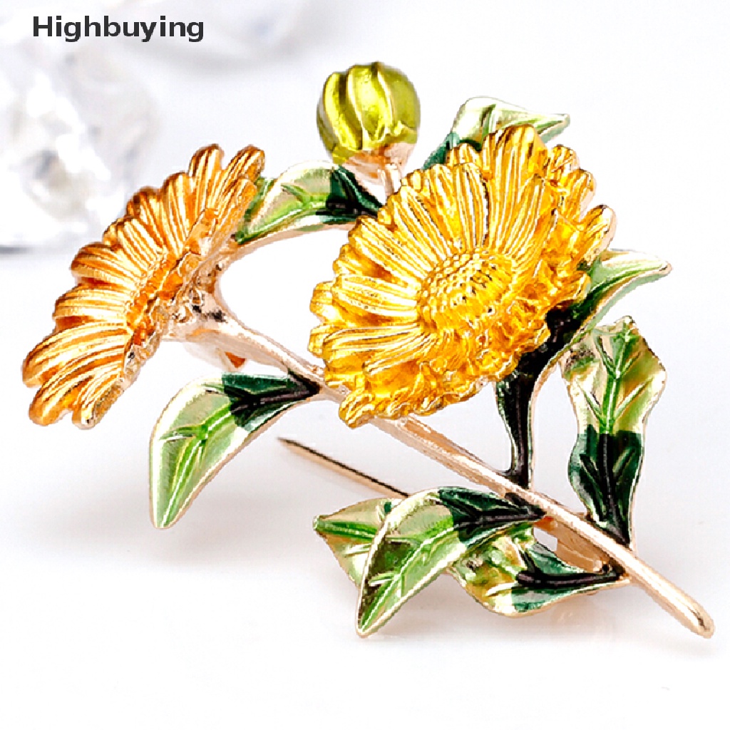 Bros Pin Enamel Bentuk Bunga Daisy Untuk Kerah Kemeja Pernikahan Glory