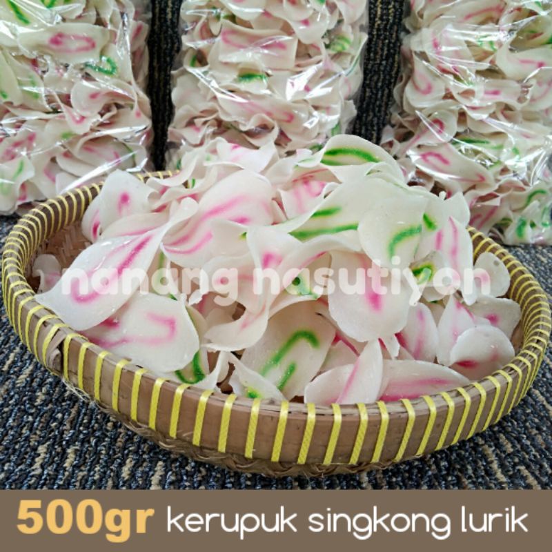 

kerupuk krupuk singkong lurik doreng mentah netto 500gram
