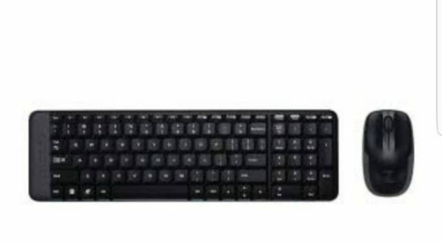 Logitech MK215 wireless keyboard and mouse combo original resmi - Hitam