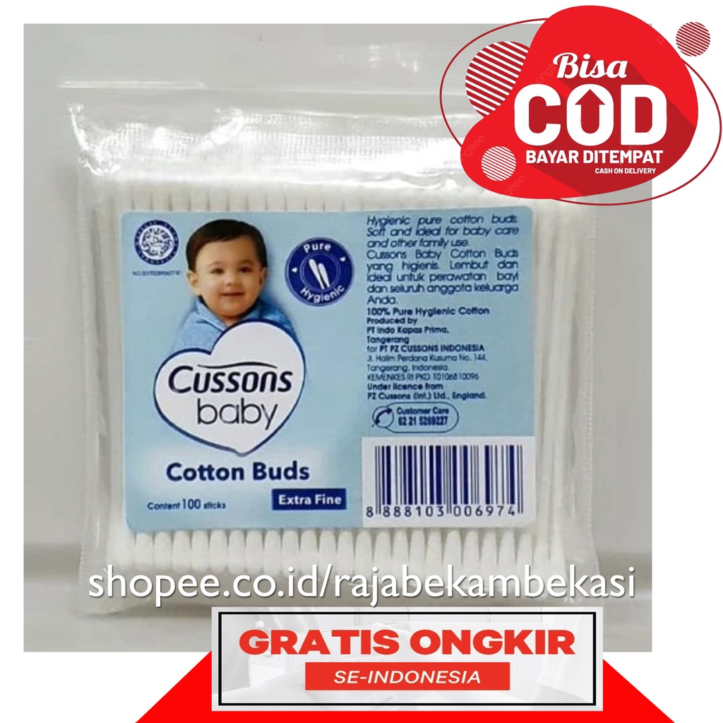 Baby Cotton Tips COTTON BUDS Telinga Isi 100 Pcs