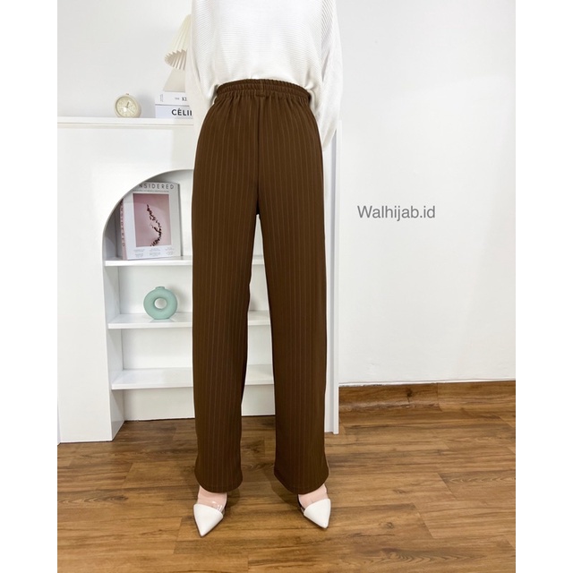 YEONNA Long Cullote Highwaist Salur - Knit Kulot highweist celana pants premium