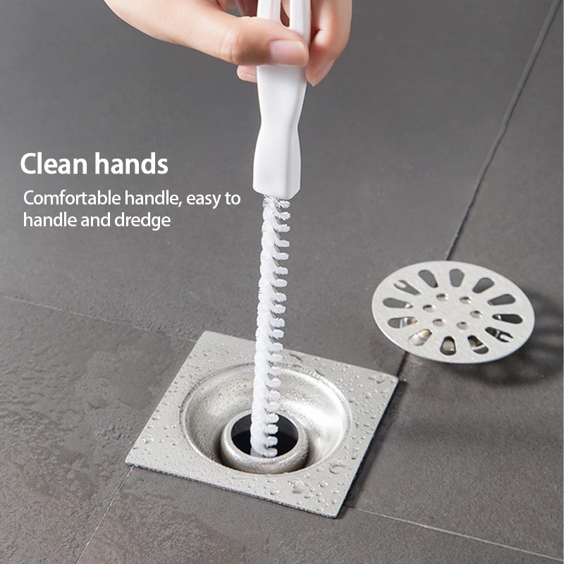 [45cm Extended Drain Lint Cleaner Unblocke] [Sink &amp; Pipe Lint Removal Tool, Cleaning Brush with Hanging Hole] [Kitchen &amp; Bathroom Drain Cleaning Tool]