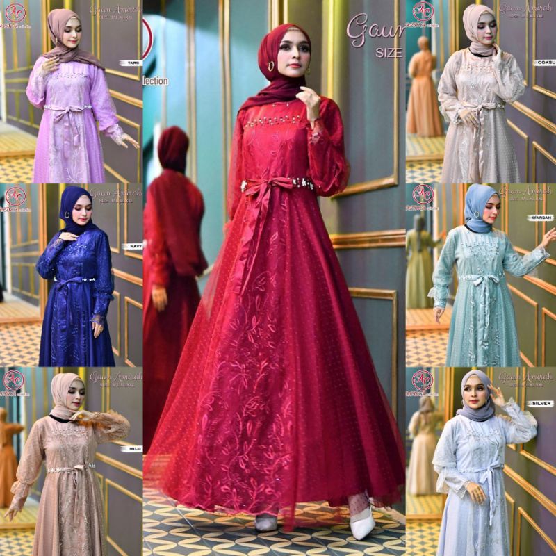 NEW>GAMIS AMIRAH TILE DOT MIX TILE//GAUN PESTA ORIGINAL