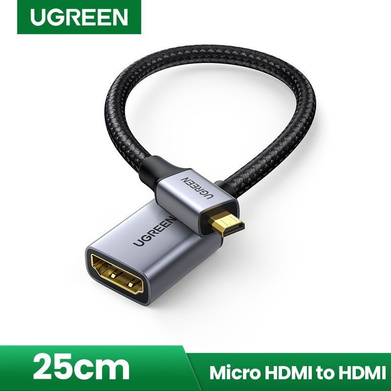 Ugreen Kabel Micro HDMI Male to HDMI Female 25cm