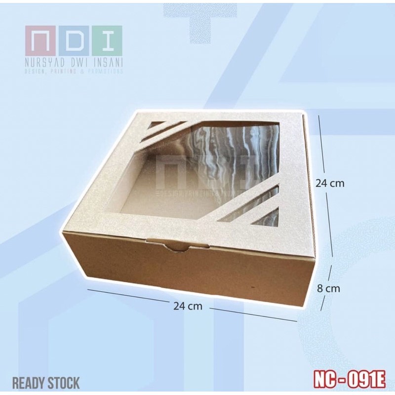 

DUS BOX CORRUGATED TUTUP MIKA 1 PAK (ISI 20pcs) Uk. 24x24x8cm