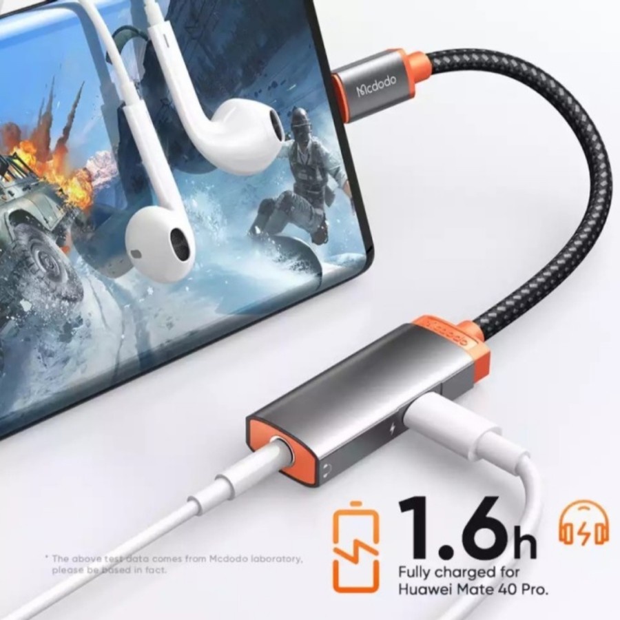 MCDODO Audio Converter USB Type C To Jack 3.5mm &amp; USB C Music &amp; Call