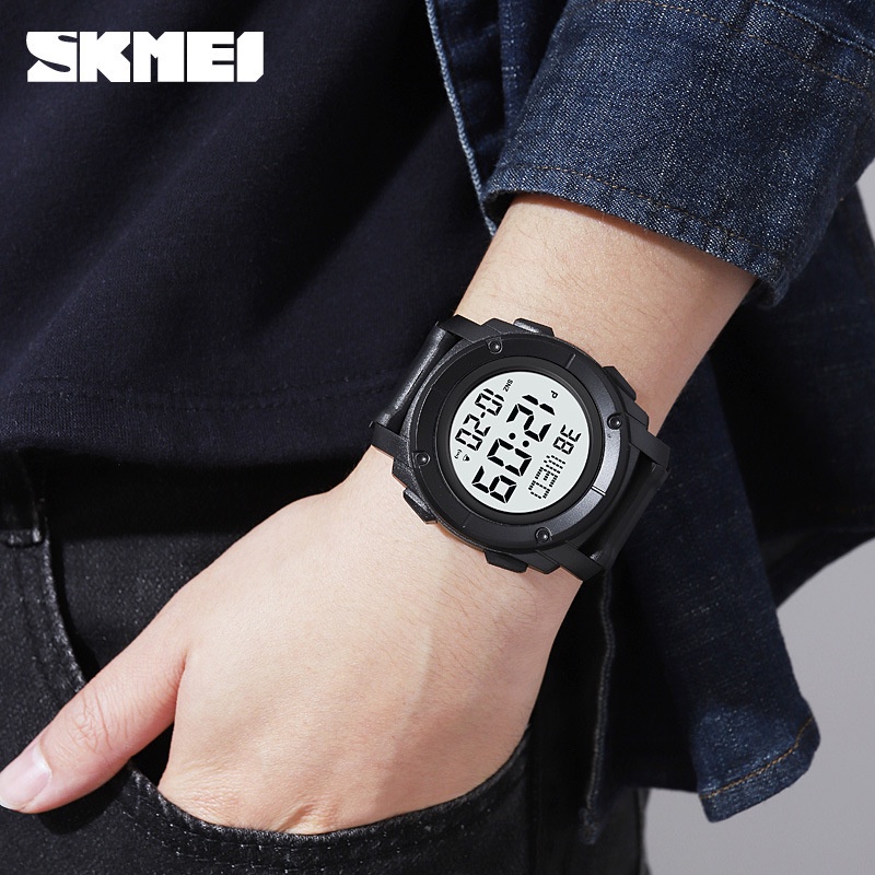 SKMEI 1853 Jam Tangan Pria Digital Chronograph Sport Watch Anti Air Tali Rubber WATCHKITE WKOS