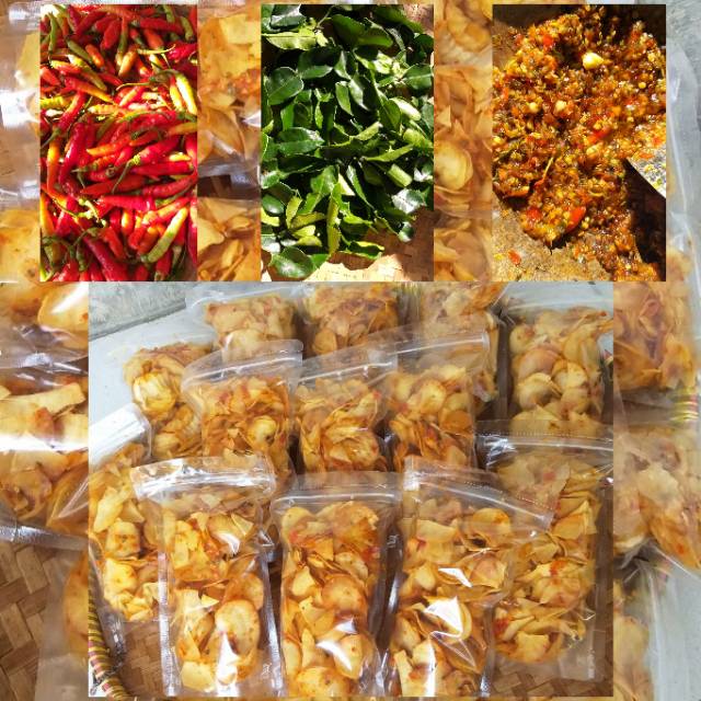 

Kripik singkong pedas daun jeruk