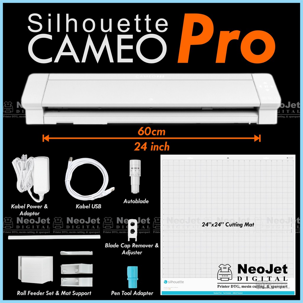 

Mesin Cutting Sticker Cameo 4 Pro 60 cm 24 inch Polyflex Kertas Transfer Art and Craft Souvenir