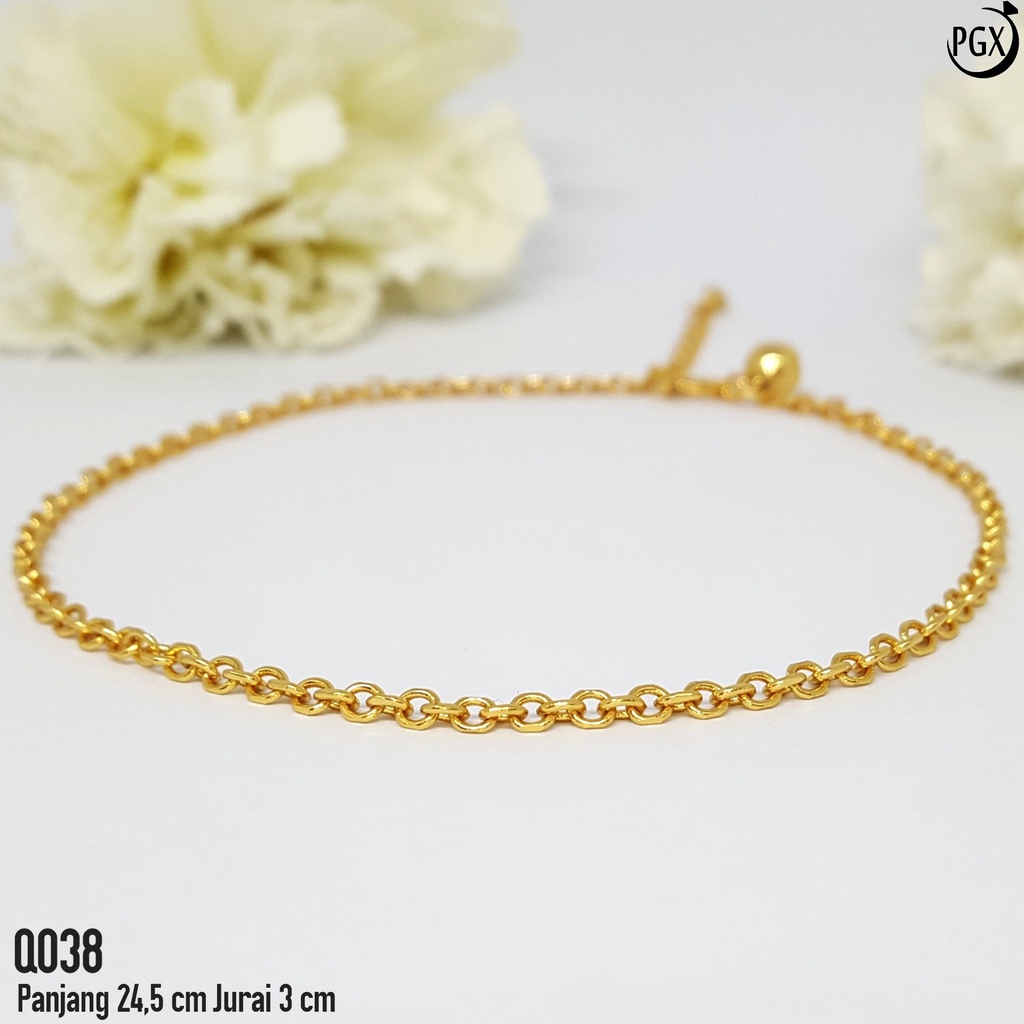 PGX Gelang Kaki Xuping Wanita Lapis Emas Aksesoris Fashion Korea - Q038