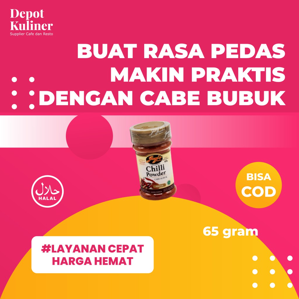 Jays's Kitchen Chilli Powder 65g Chili Powder (cabe bubuk jay's kitchen)