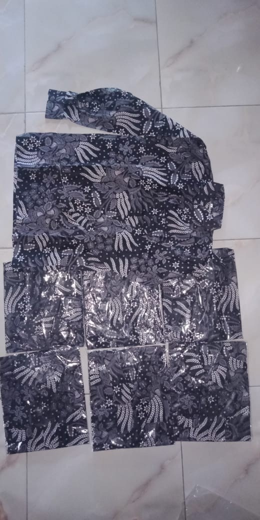 Distro Batik | Kemeja Batik Lengan Panjang Motif Manggar Abu