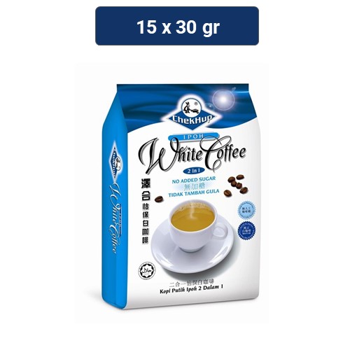 Chek Hup 2 in 1 Ipoh White Coffee No Sugar Added 30gr x 15