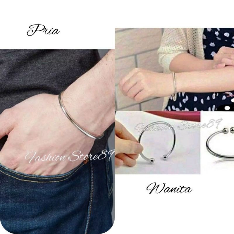 Gelang Monel Anak Dewasa Antikarat gelang Bangle Sawan bayi anak bangle Dewasa Pria Wanita polos lilit peluru palu Antikarat