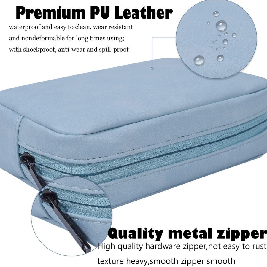 Tempat Tas Dompet/Pouch Adaptor Laptop - Blue