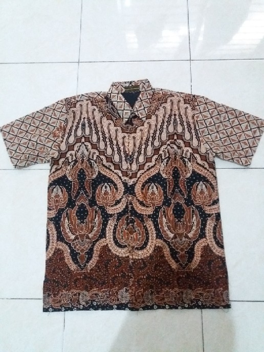 Parang Sekti Pendek Kemeja Batik Pria Katun Sragenan Full Furing