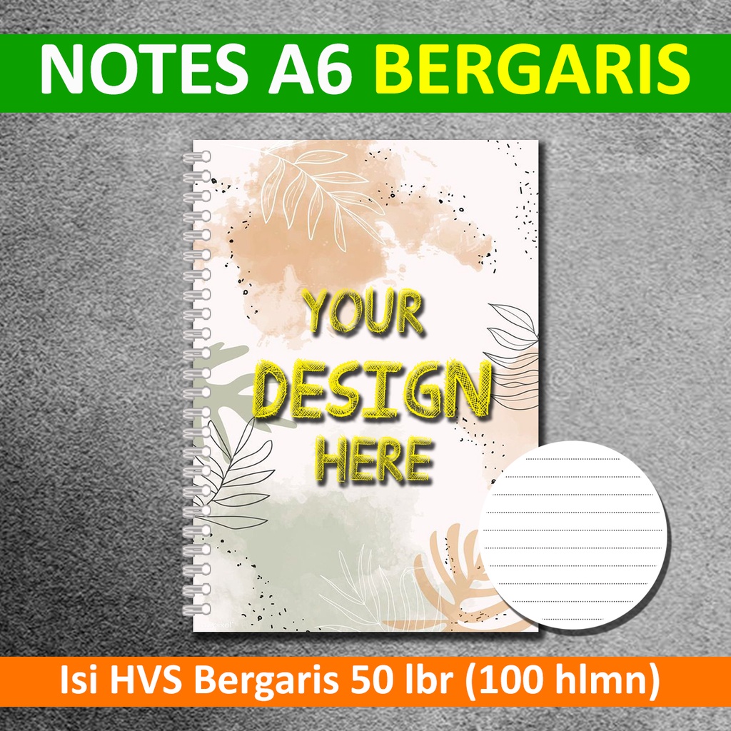 

Notebook Custome Spiral A6 Isi 50 Lembar - Minimal Pemesanan 4 pcs