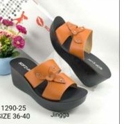 Sandal Wedges Spont Wanita BungaFashion