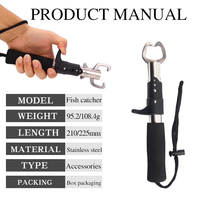 Alat Penjepit Mulut ikan Fishing Gripper Stainless Steel Pancing