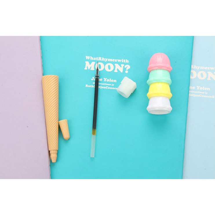 961 Bolpen Bolpoint Ballpoint Pen Pulpen Unik Model Es Krim Ice Cream-3