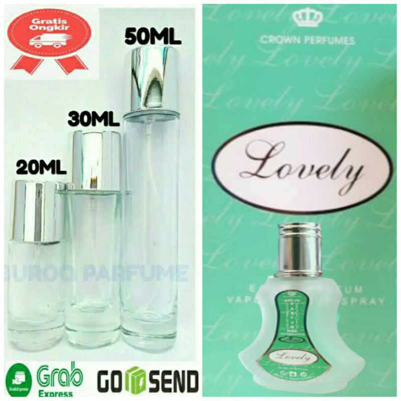 PARFUM LOVELY AL REHAB UNISEX MURAH WANGI TAHAN LAMA NON ALKOHOL -INSPIRED