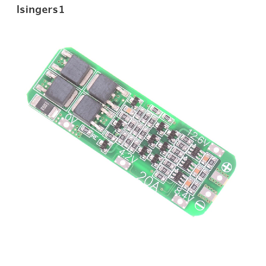 (lsingers1) Papan PCB BMS Pelindung Charger Baterai Li-ion 18650 3S 20A 12.6V