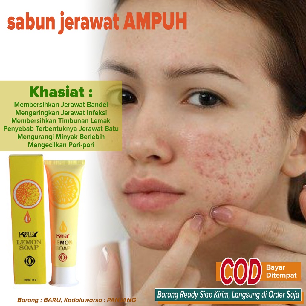 Sabun Penghilang Pembersih Jerawat AMPUH sabun anti acne MURAH ampuh Kulit wajah Putih Cerah Mulus B