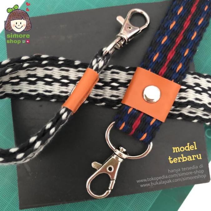

Tali Id Card Tenun Tangan Bima Handwoven Lanyard Gantungan Name Tag Terlaris