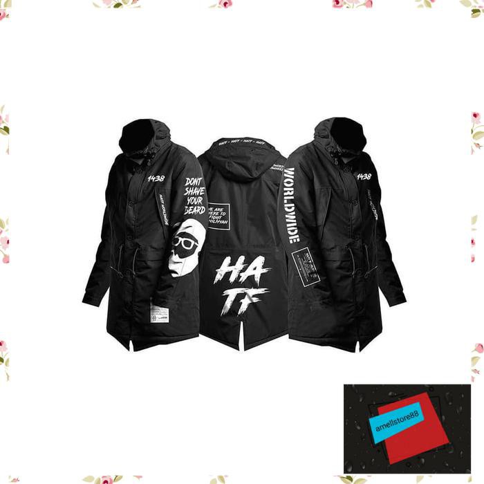 Jaket Pria parasut parka gunung Parka TebalDakwah Islami Model Sepherd Long Parka HATF WE289