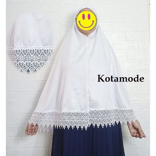 Jilbab Instan Bergo Putih Jumbo Terbaru 1001