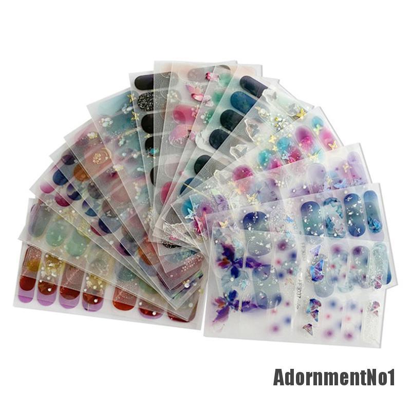 (Adornmentno1) Stiker Kuku Diy Untuk Nail Art