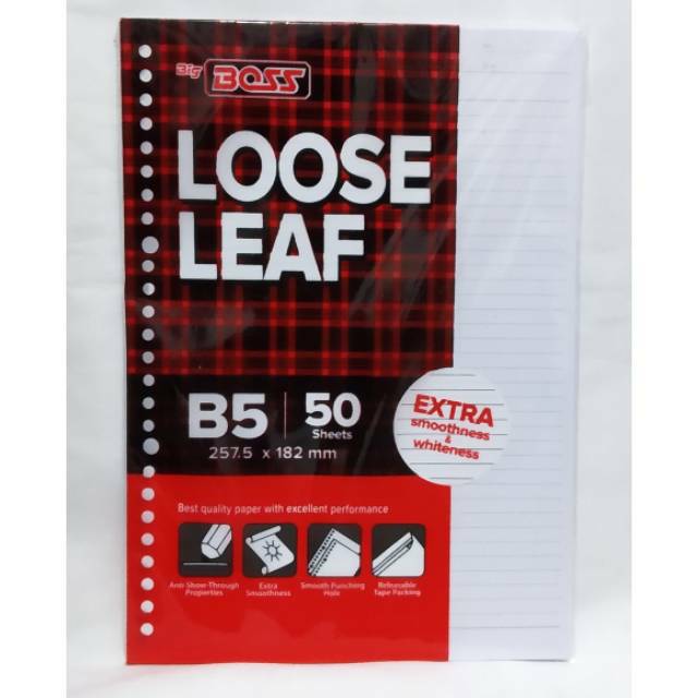 

Loose Leaf Isi Kertas File B5 Isi 50 Lembar